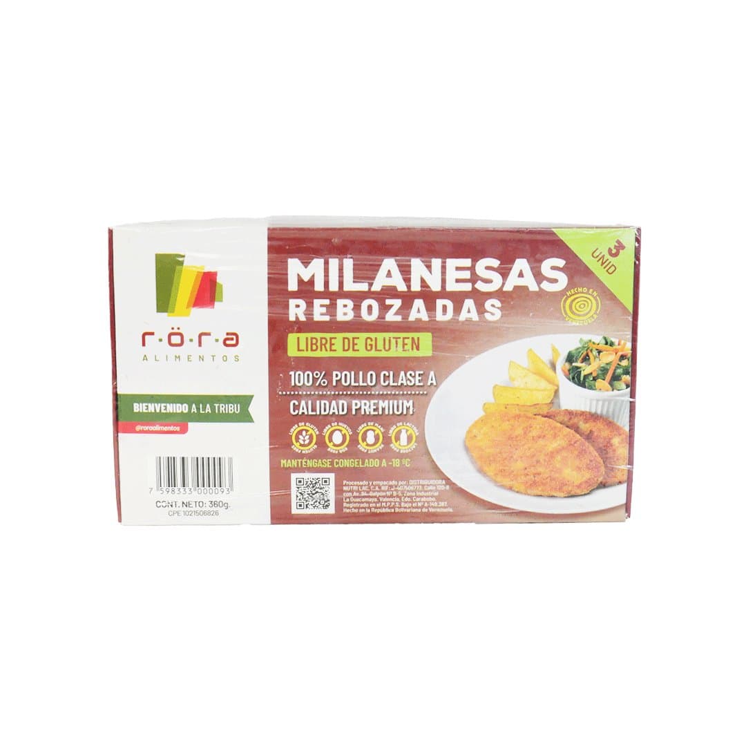 MILANESAS REBOZADAS GLUTEN FREE RORA 450 GR foto
